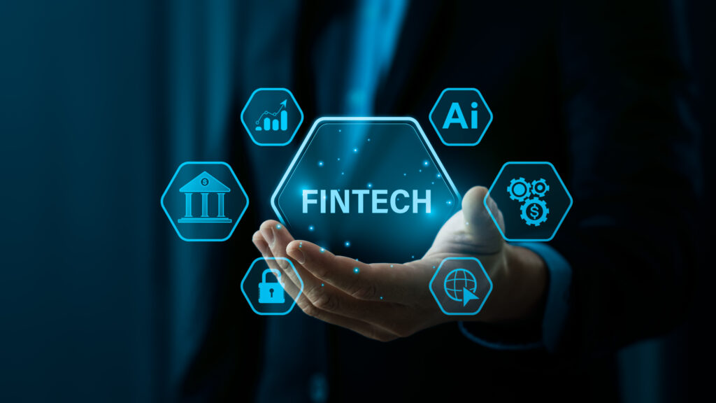 Fintech Technology, Integration of Financial Technology, Artificial Intelligence, and Modern Business Solutions in a Digital Era, internet payment, online shopping, financial technology concept. Fintech Content A/B Testing